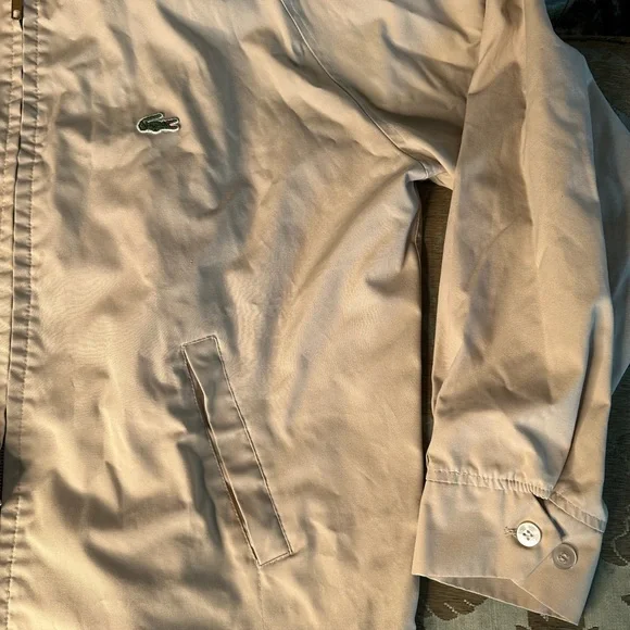Vintage Tan Izod Lacoste Zip Up Jacket XL - Picture 5 of 8